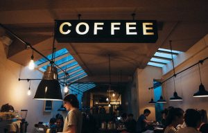Custom Lighted Hanging Signs for Coffee Shop