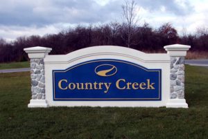 Country creek outdoor signage