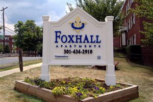 Foxhall exterior signage