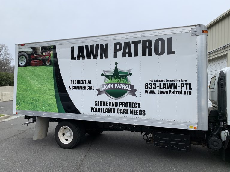 Custom vinyl wraps and decals for Lawn PatrolTruck in Charlotte, NC