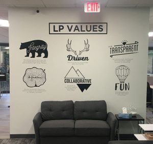 LP Values wall graphics