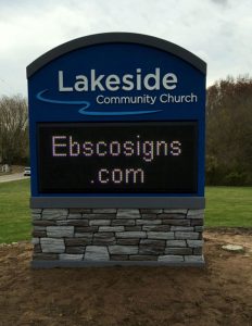 Church Monument Signage with LED Lights in Charlotte, NC