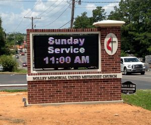 Church Monument Signs with Digital LED Lights in Charlotte, NC