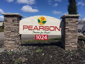 Modern stone monument signage for PEARSON by QC Signs Charlotte