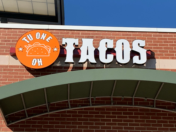 Tacos Building Logo and Sign Letters by QC Signs Charlotte