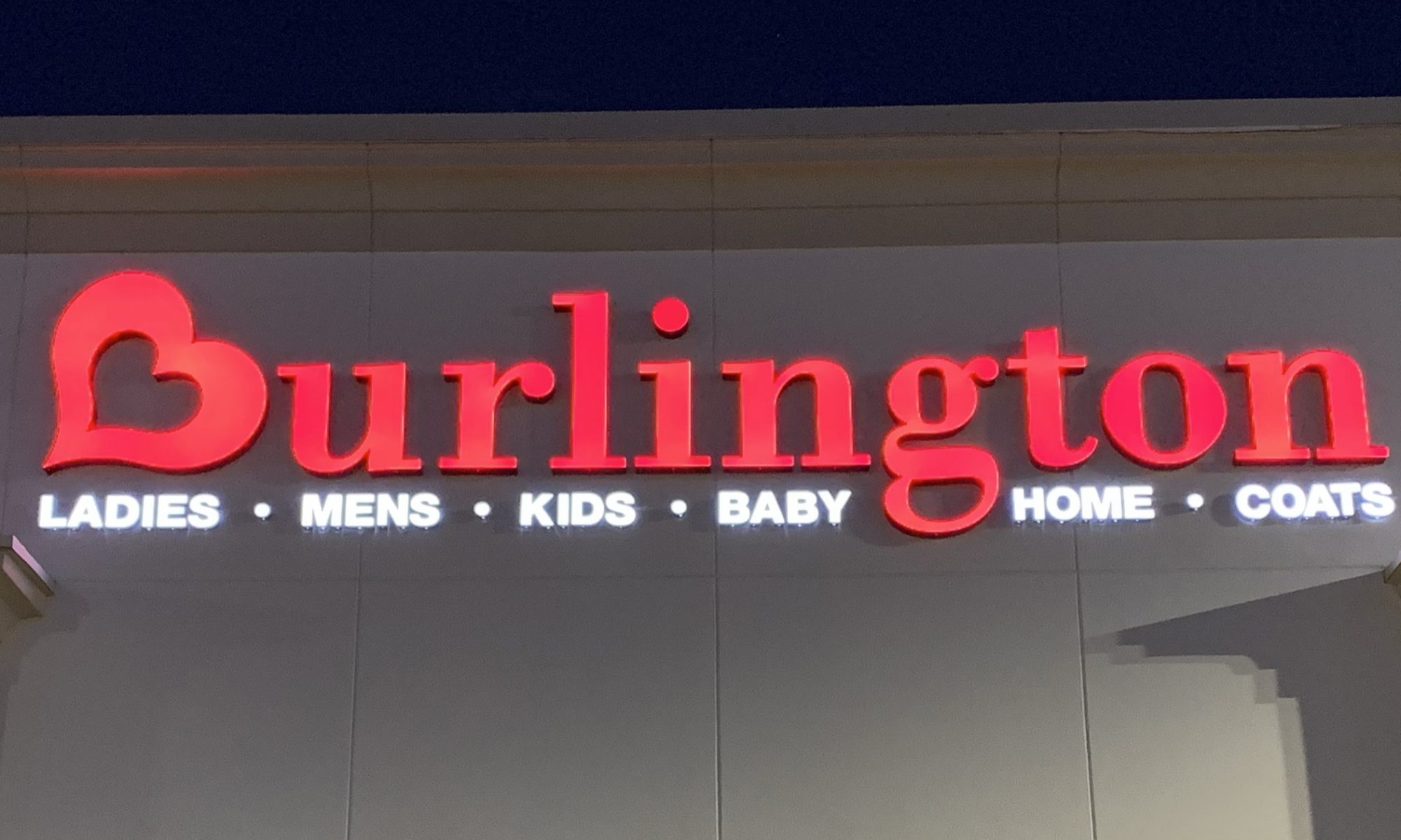Illuminated Burlington Signage
