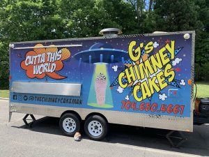 Commercial Trailer Wraps for G’s Chimney Cakes in Charlotte, NC
