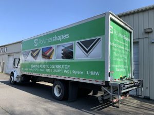 Polymer Shapes Large Truck Wrap Installed by QC Signs & Graphics Charlotte, NC