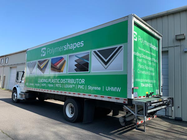 Polymershapes Commercial Truck Wraps by QC Signs Charlotte, NC