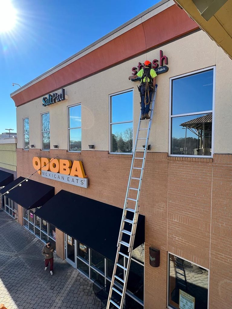 Exterior Sign Installation for Stash in Charlotte