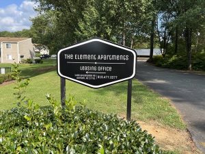 Element custom Apartments commercial sign board by QC Signs & Graphics in Charlotte