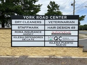 York Road Center monument sign by QC Signs & Graphics in Charlotte