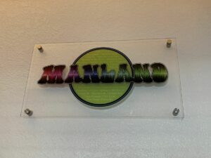 Indoor acrylic sign for manland
